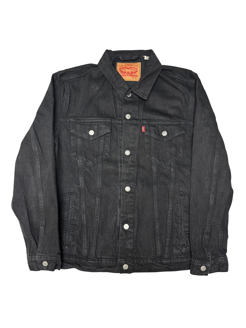 Vintage Levi's type 3 Denim Jacket Mens XL Black Trucker Biker Y2K Retro 2000s